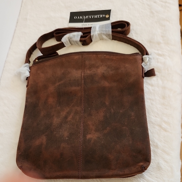 Oak Leather Brown Crossbody Bag NWT - Picture 6 of 16